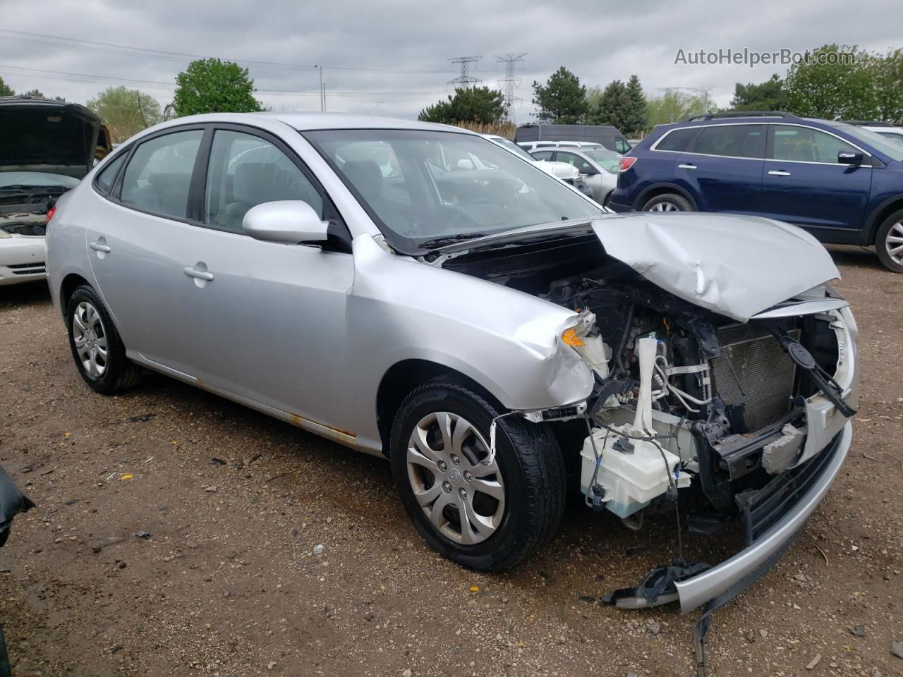 2010 Hyundai Elantra Blue Серебряный vin: KMHDU4AD4AU203185