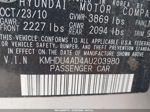 2010 Hyundai Elantra Gls Silver vin: KMHDU4AD4AU203980