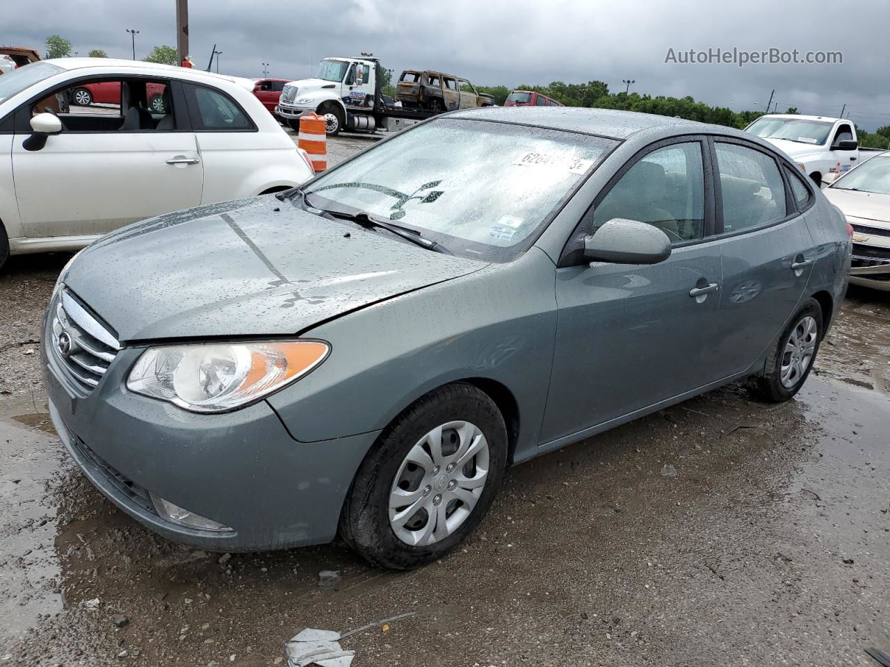 2010 Hyundai Elantra Blue Зеленый vin: KMHDU4AD5AU916922