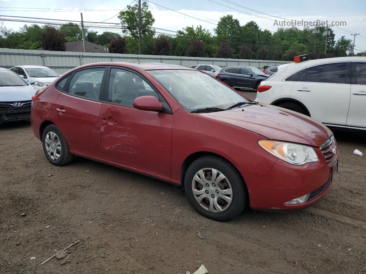 2010 Hyundai Elantra Blue Красный vin: KMHDU4AD6AU082384