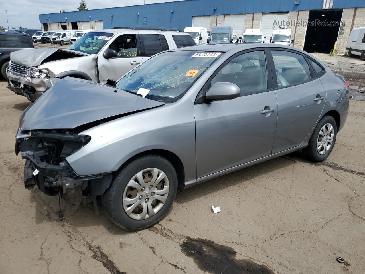 2010 Hyundai Elantra Blue Silver vin: KMHDU4AD7AU079140