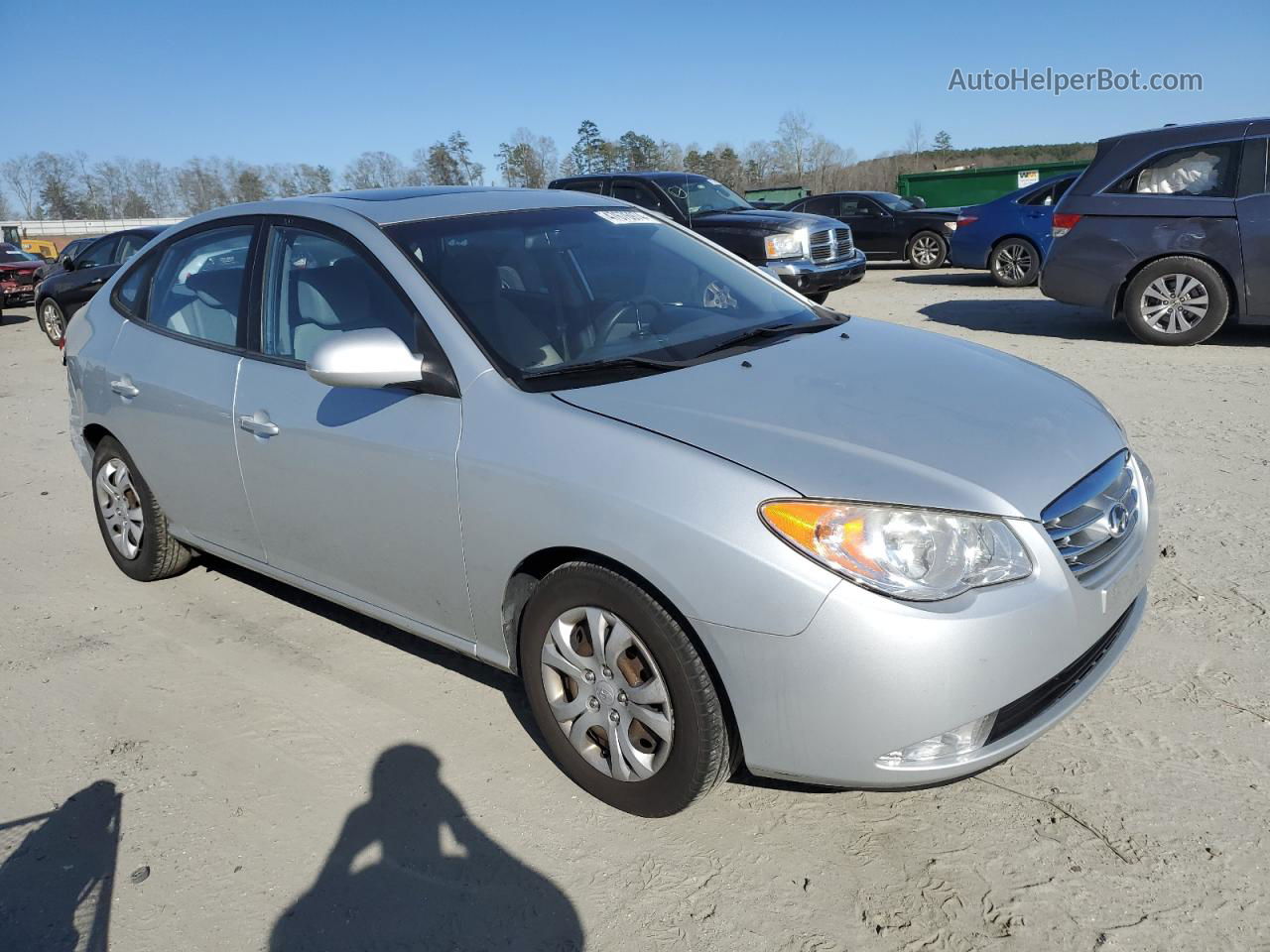 2010 Hyundai Elantra Blue Silver vin: KMHDU4AD7AU102870