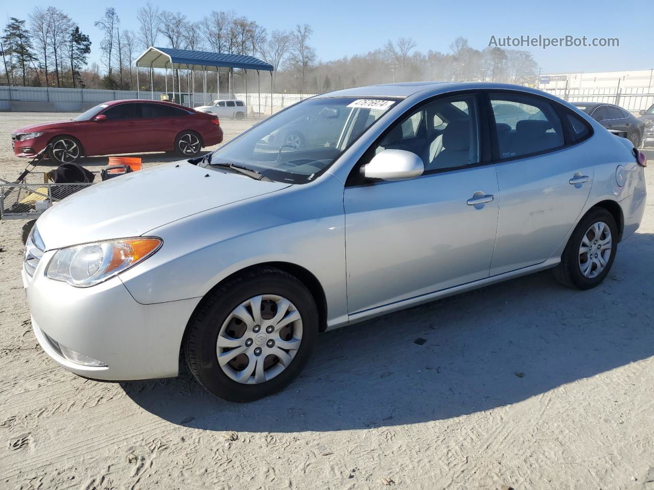 2010 Hyundai Elantra Blue Серебряный vin: KMHDU4AD7AU102870