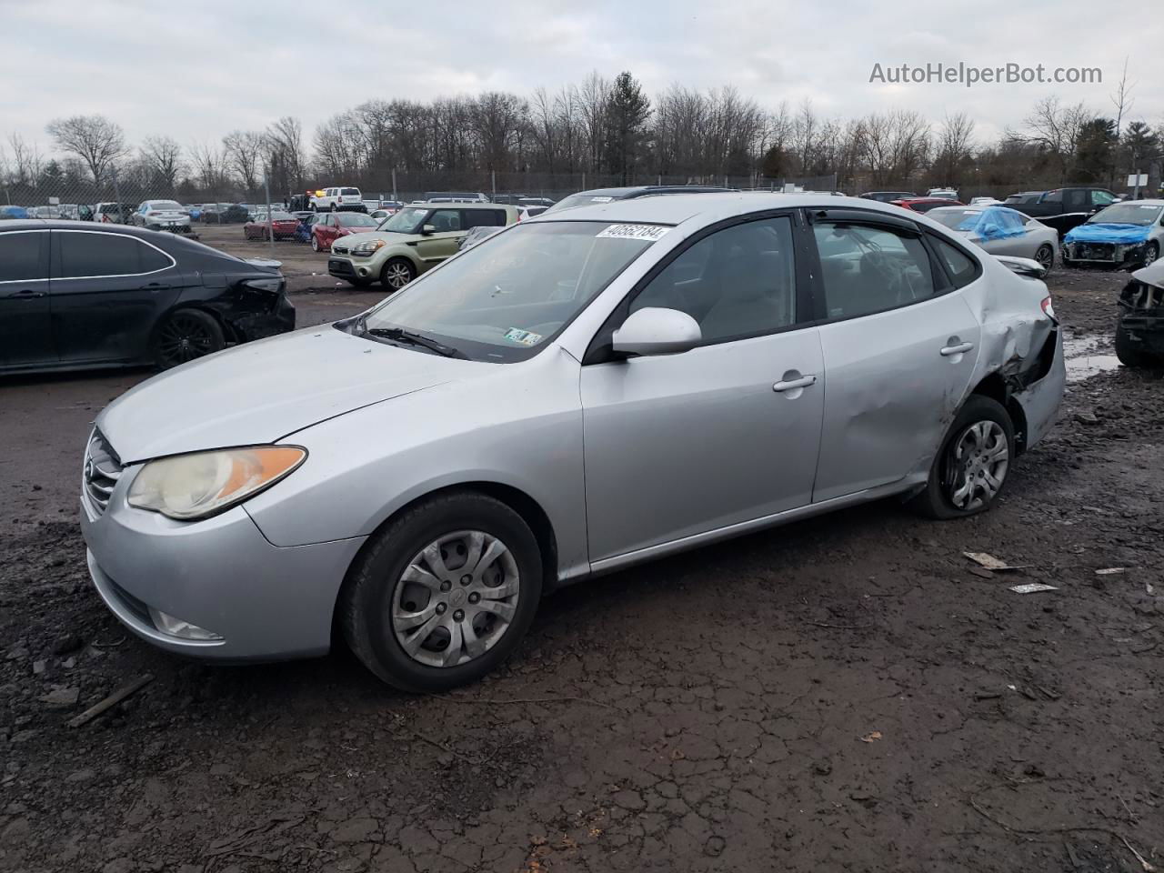 2010 Hyundai Elantra Blue Серебряный vin: KMHDU4AD7AU854312