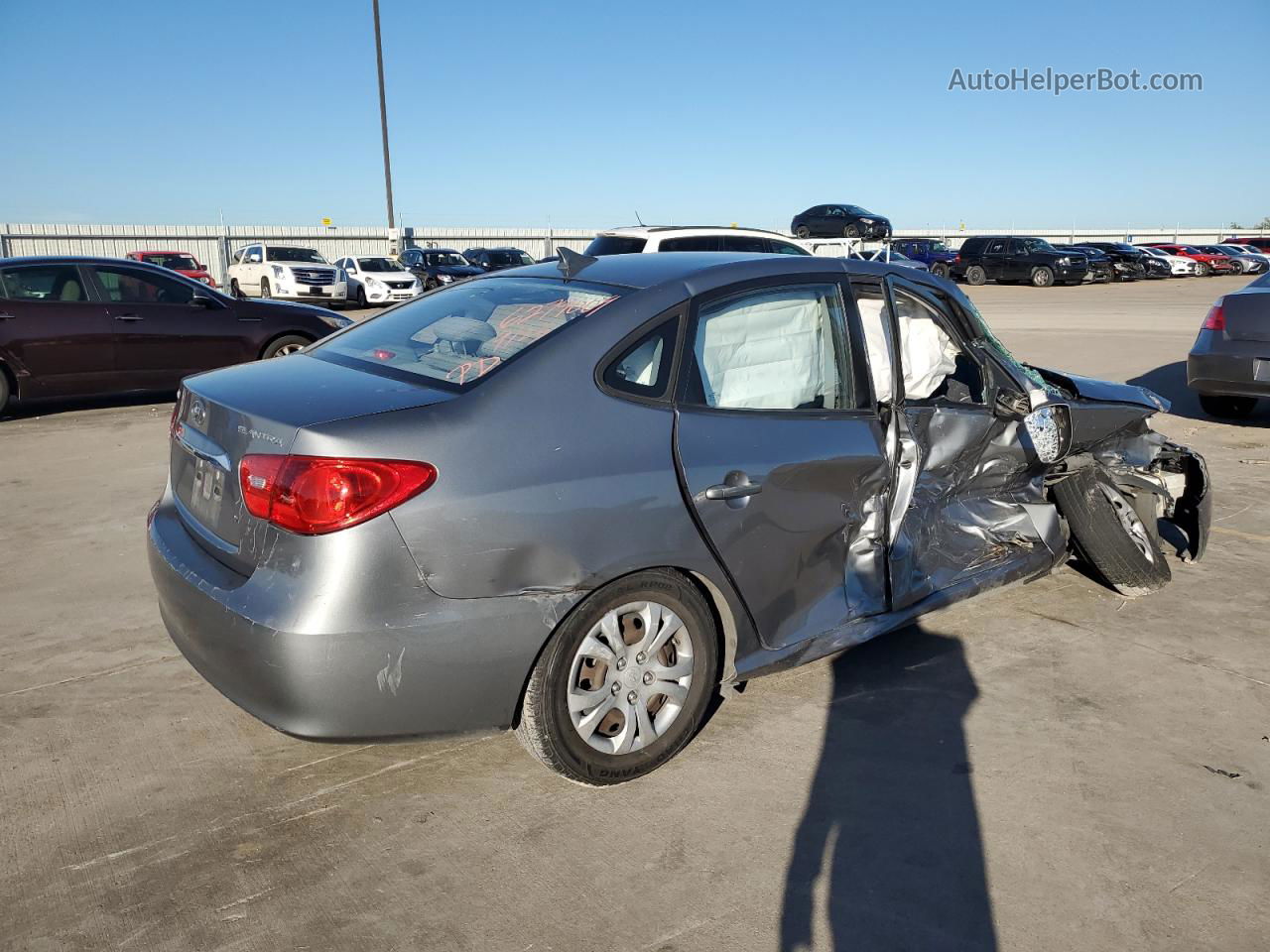 2010 Hyundai Elantra Blue Серый vin: KMHDU4AD8AU037625