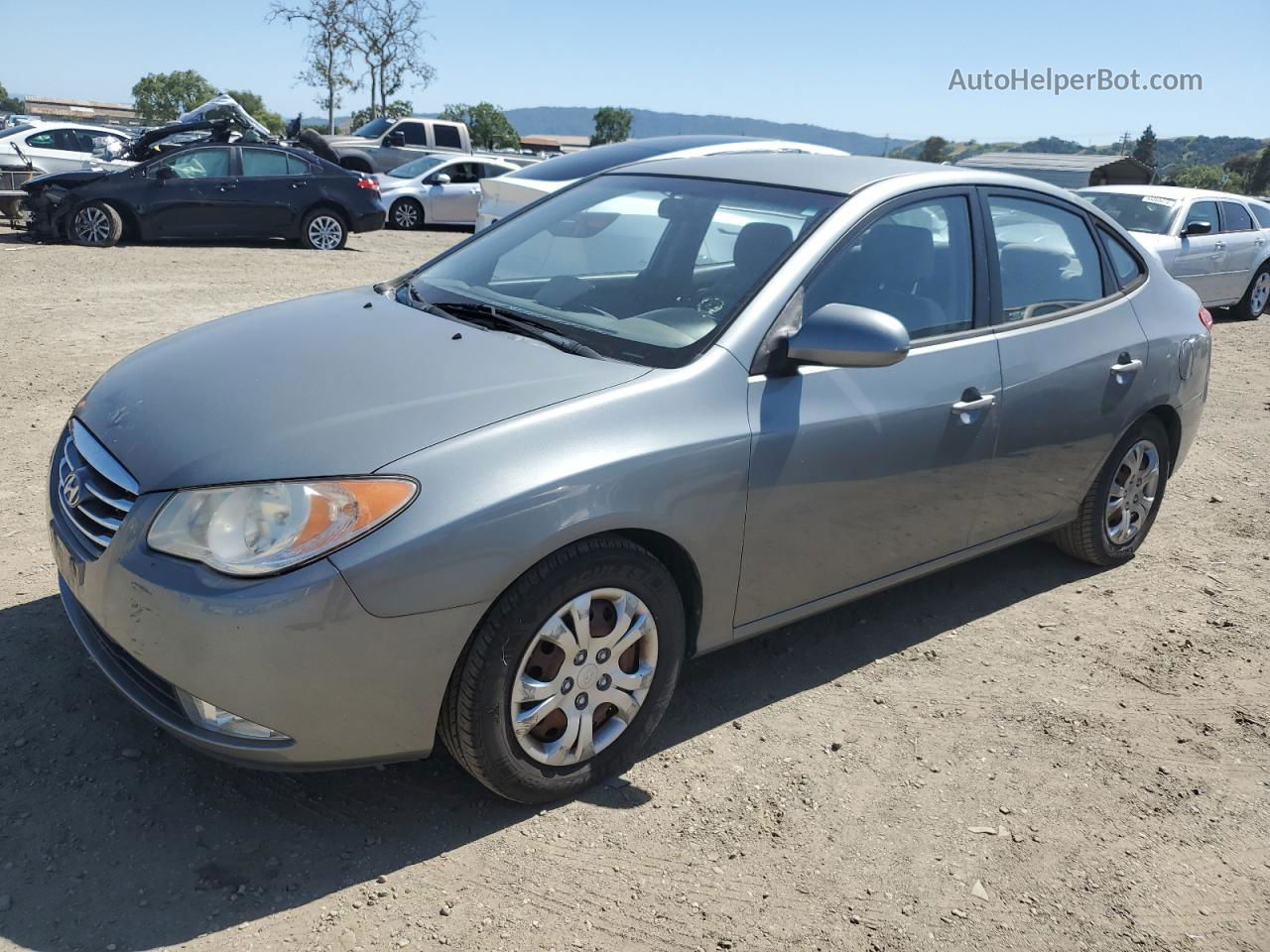 2010 Hyundai Elantra Blue Серый vin: KMHDU4AD9AU193933