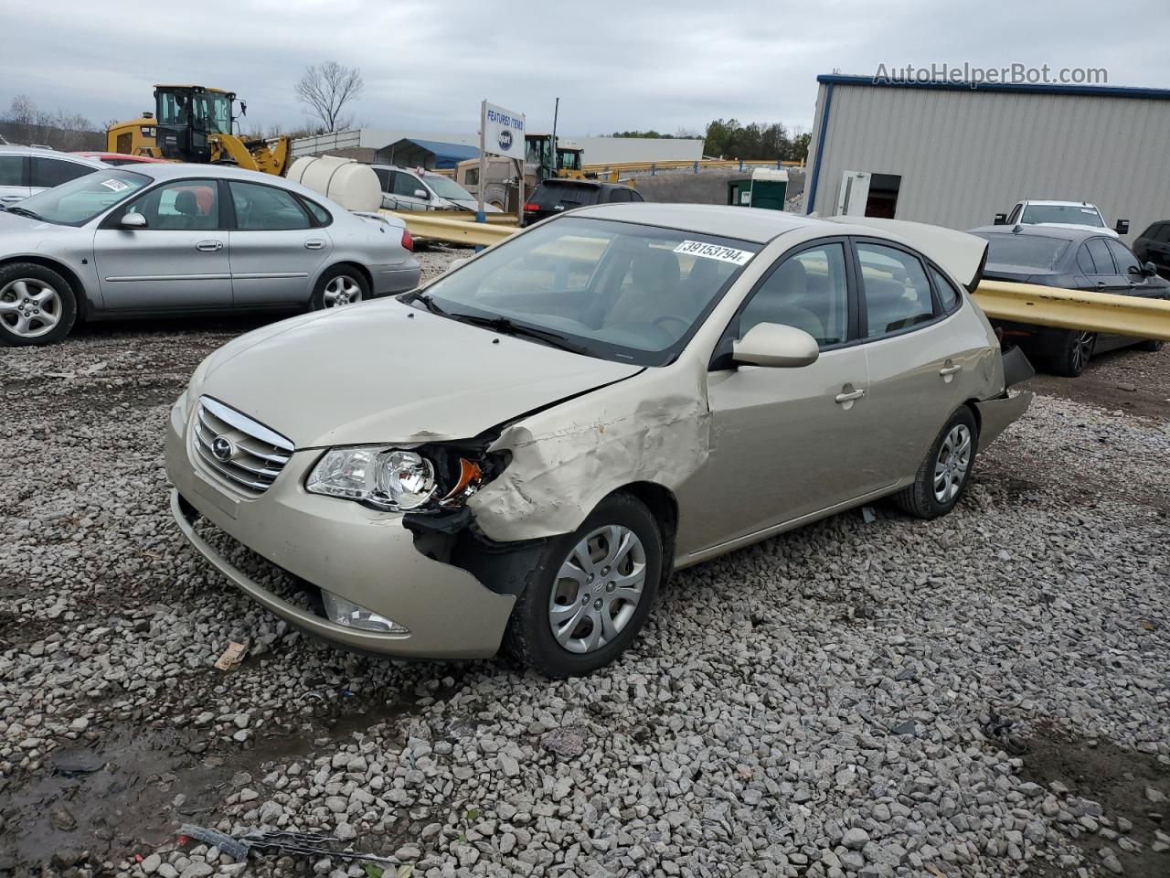 2010 Hyundai Elantra Blue Желто-коричневый vin: KMHDU4AD9AU879776