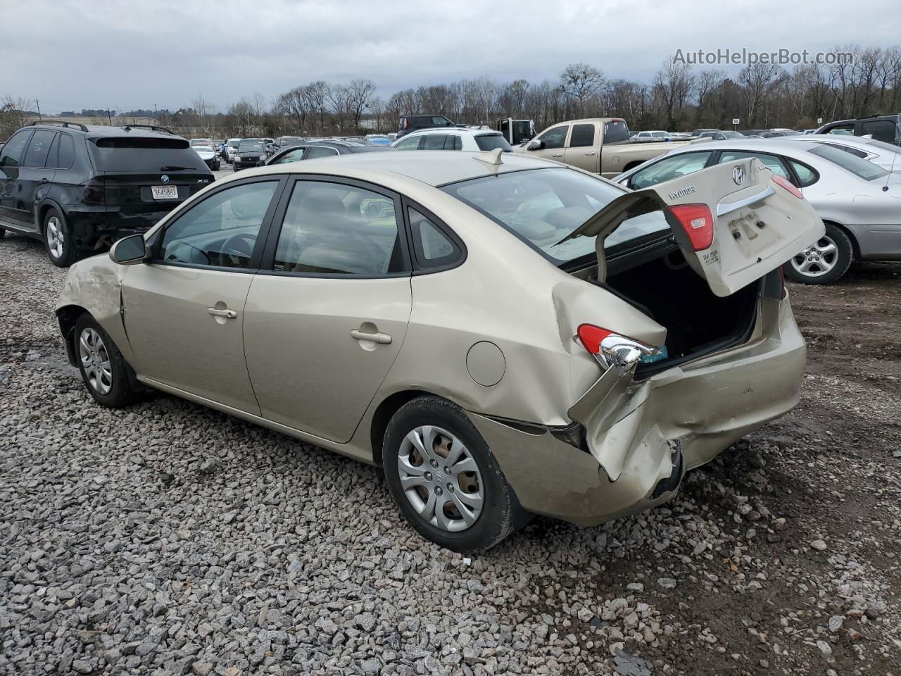 2010 Hyundai Elantra Blue Желто-коричневый vin: KMHDU4AD9AU879776