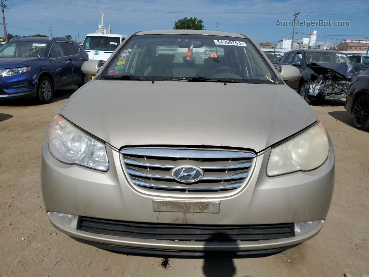 2010 Hyundai Elantra Blue Beige vin: KMHDU4ADXAU080203