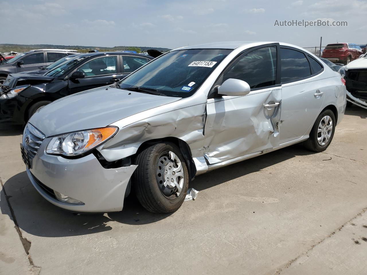 2010 Hyundai Elantra Blue Серебряный vin: KMHDU4ADXAU135099