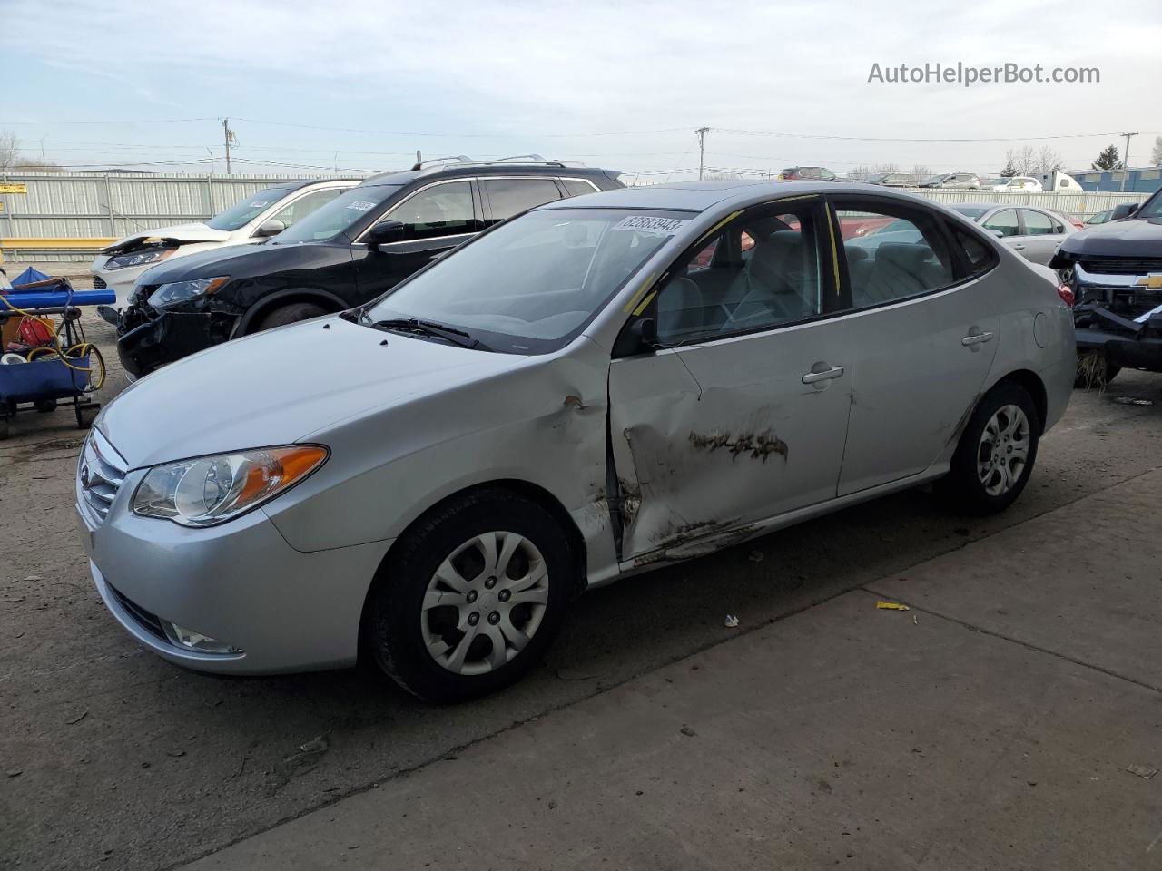 2010 Hyundai Elantra Blue Silver vin: KMHDU4ADXAU901980