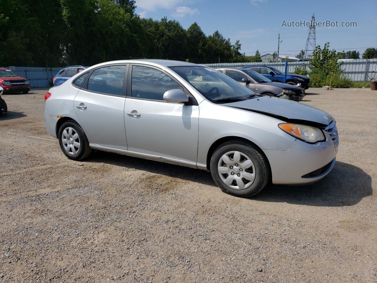 2010 Hyundai Elantra Blue Серебряный vin: KMHDU4BDXAU094150