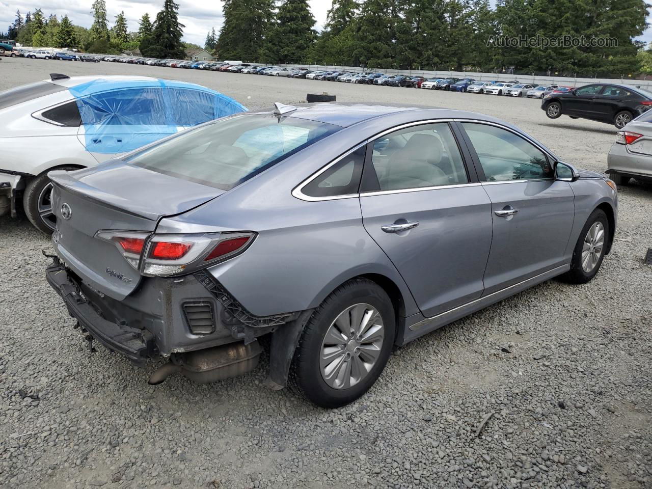 2017 Hyundai Sonata Hybrid Gray vin: KMHE24L1XHA044455