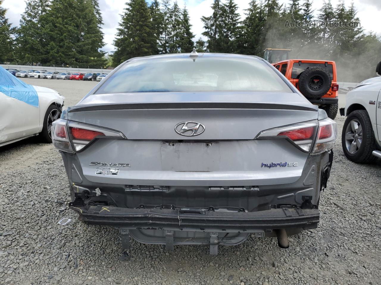 2017 Hyundai Sonata Hybrid Gray vin: KMHE24L1XHA044455