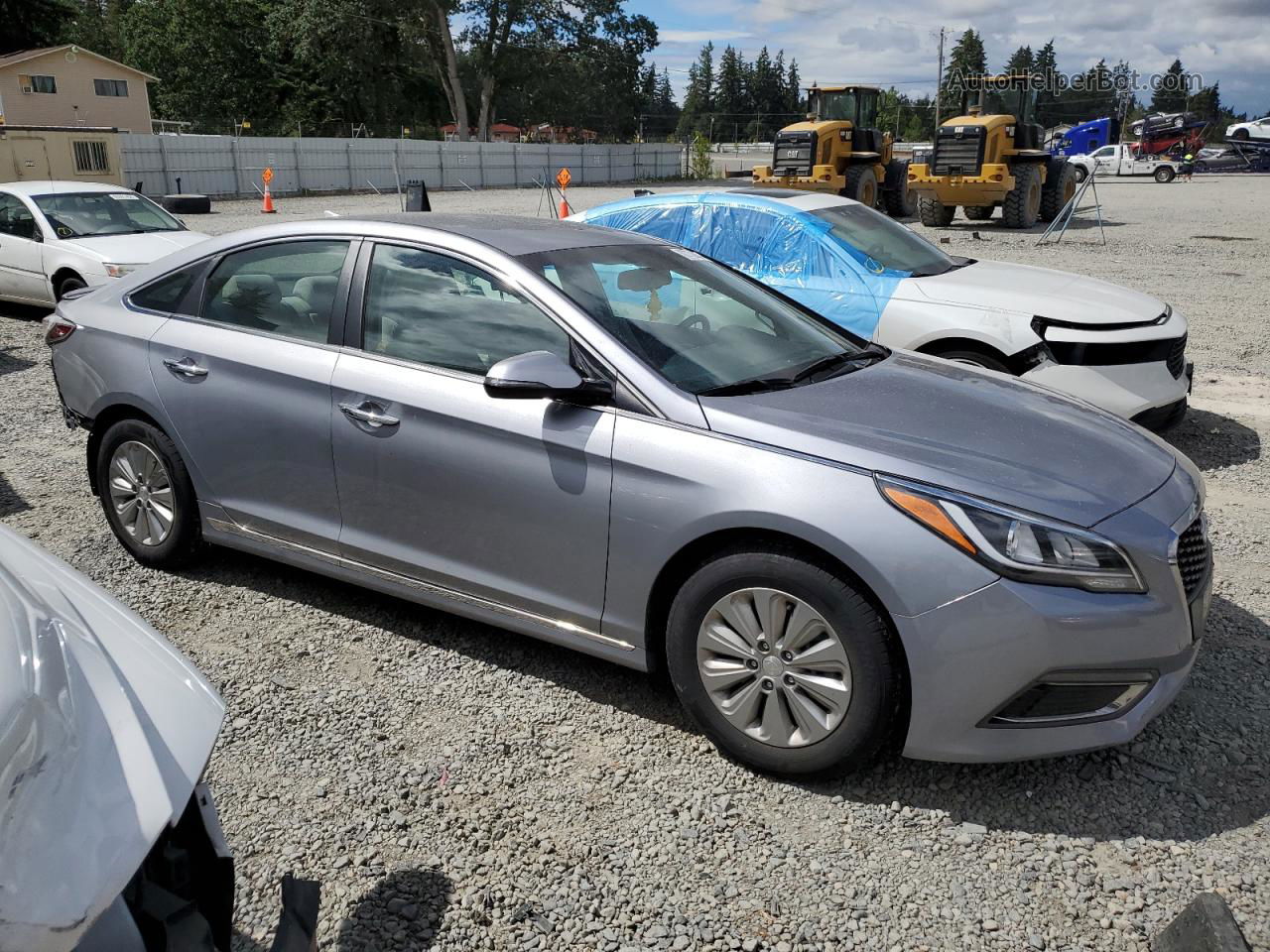 2017 Hyundai Sonata Hybrid Серый vin: KMHE24L1XHA044455