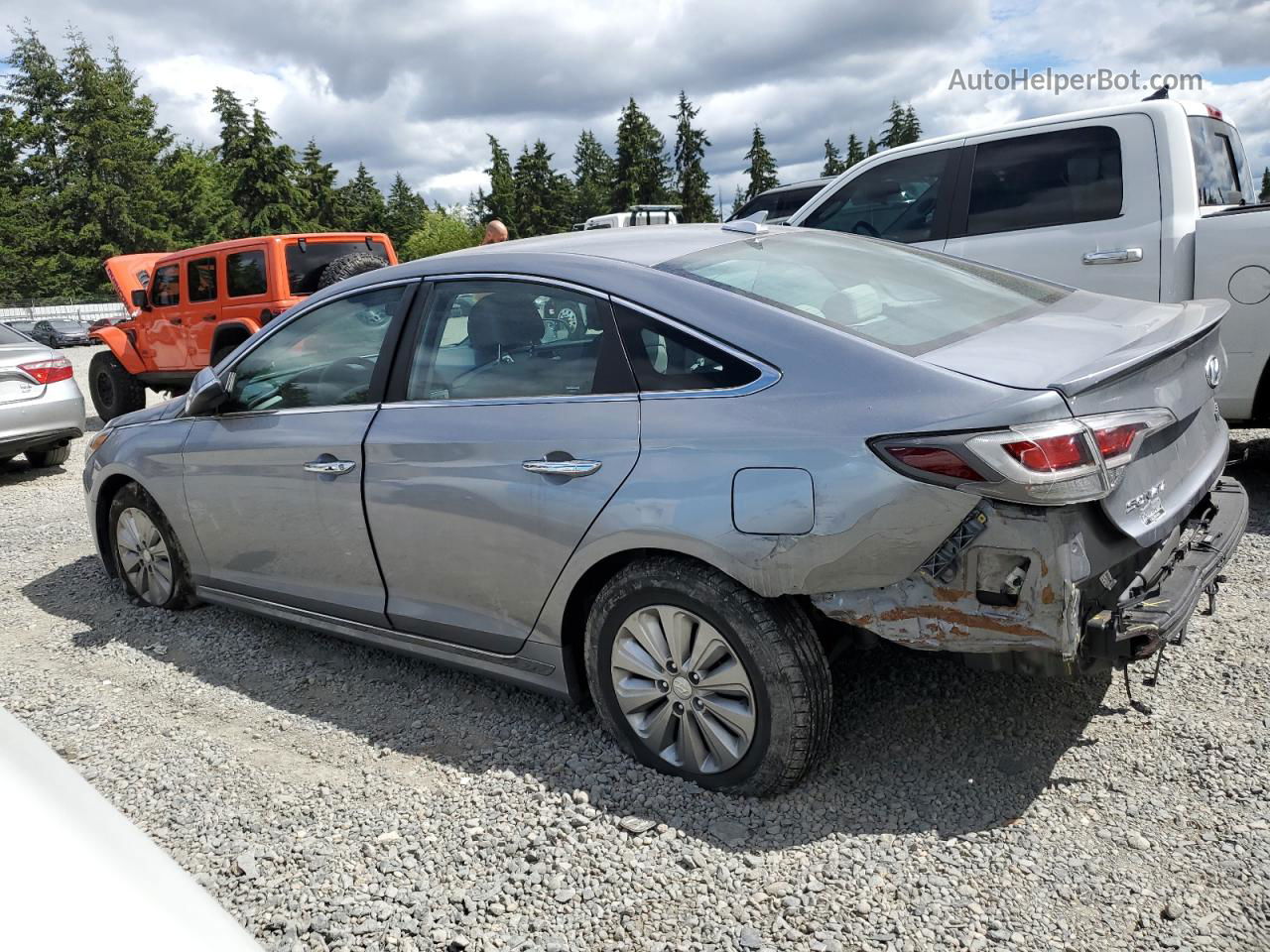 2017 Hyundai Sonata Hybrid Серый vin: KMHE24L1XHA044455