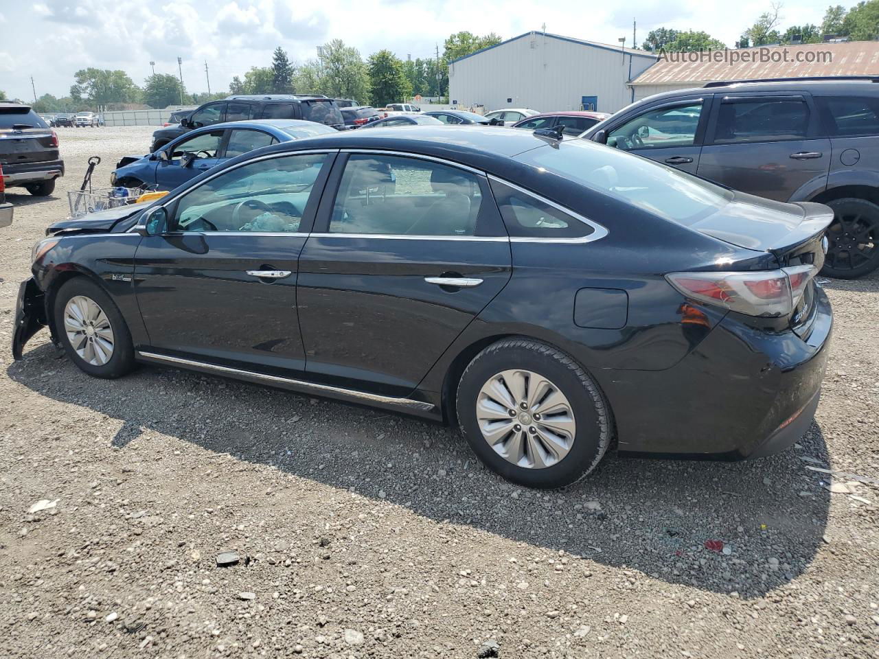 2017 Hyundai Sonata Hybrid Black vin: KMHE24L32HA061087