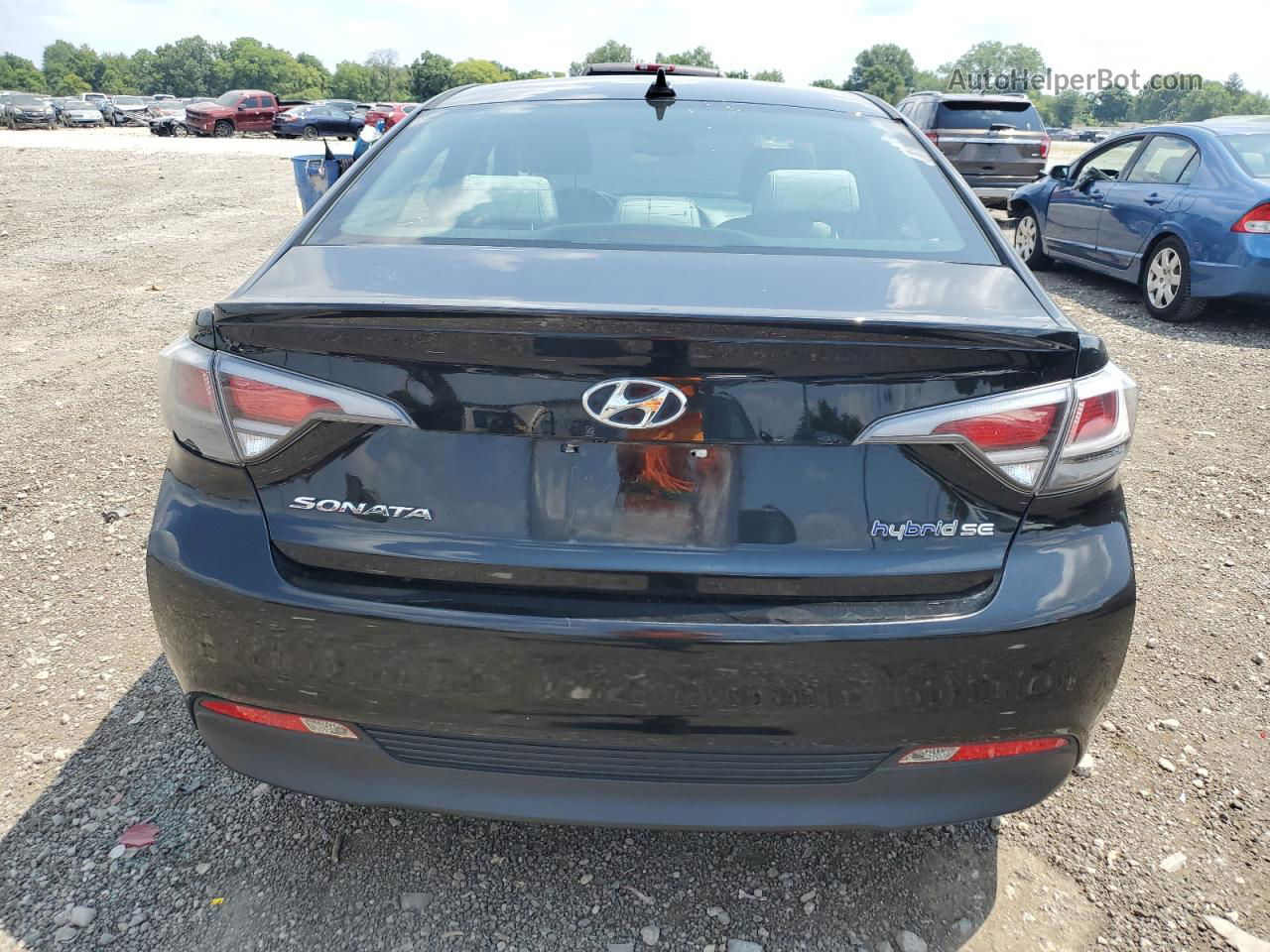 2017 Hyundai Sonata Hybrid Black vin: KMHE24L32HA061087