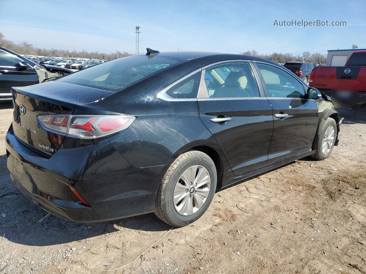 2018 Hyundai Sonata Hybrid Black vin: KMHE24L38JA082242