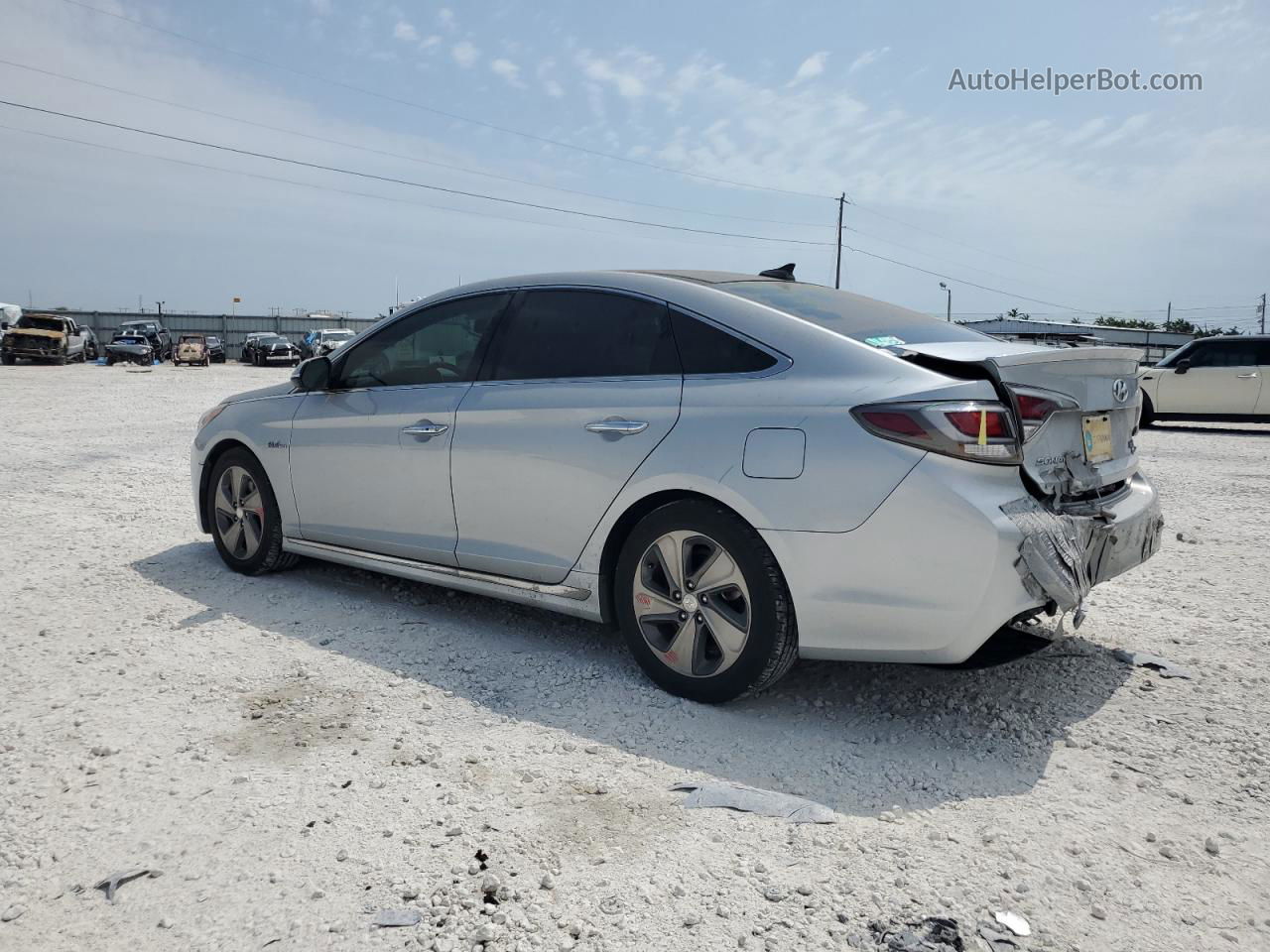 2017 Hyundai Sonata Hybrid Серебряный vin: KMHE34L11HA054823