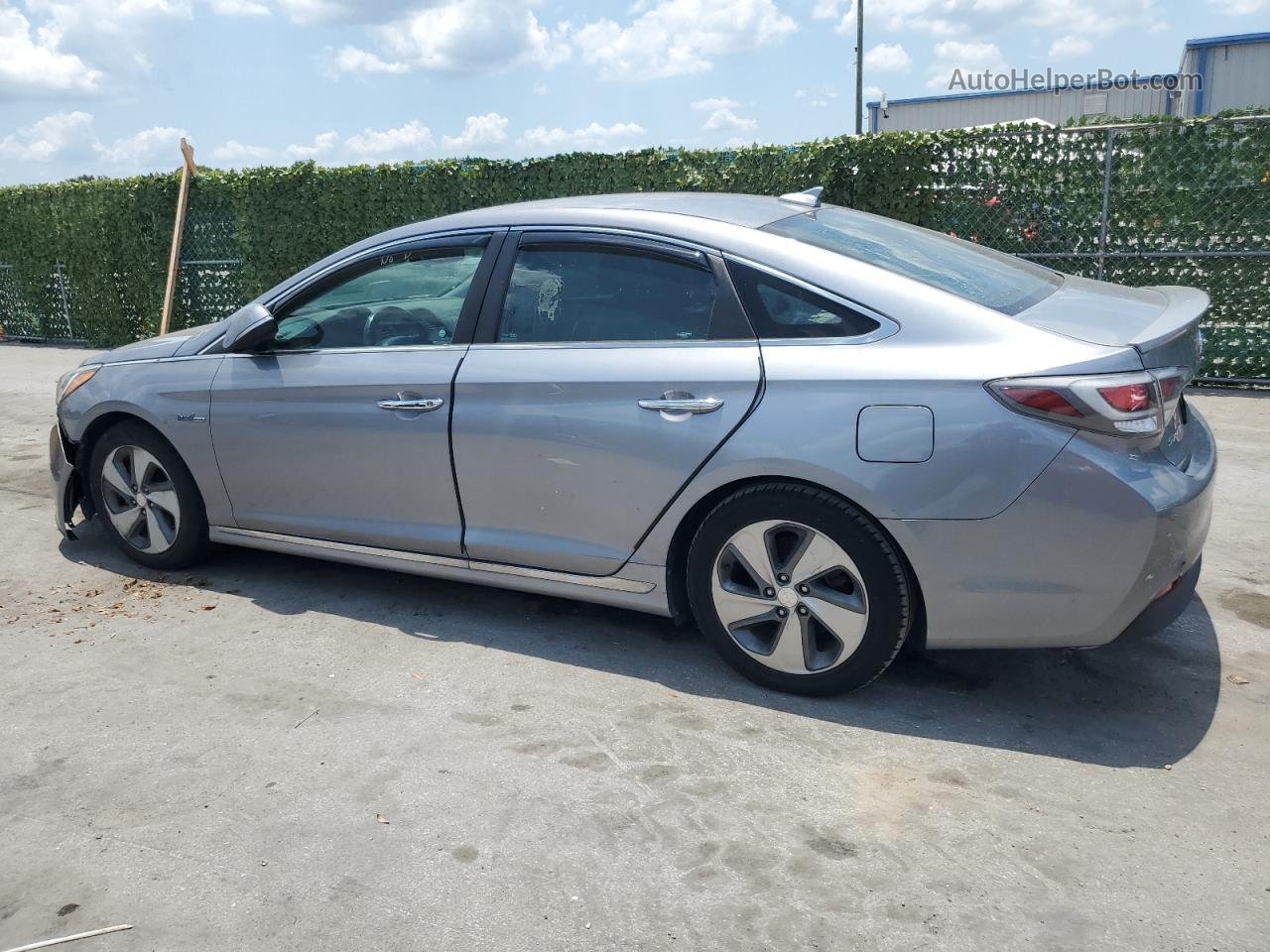 2017 Hyundai Sonata Hybrid Gray vin: KMHE34L12HA044639