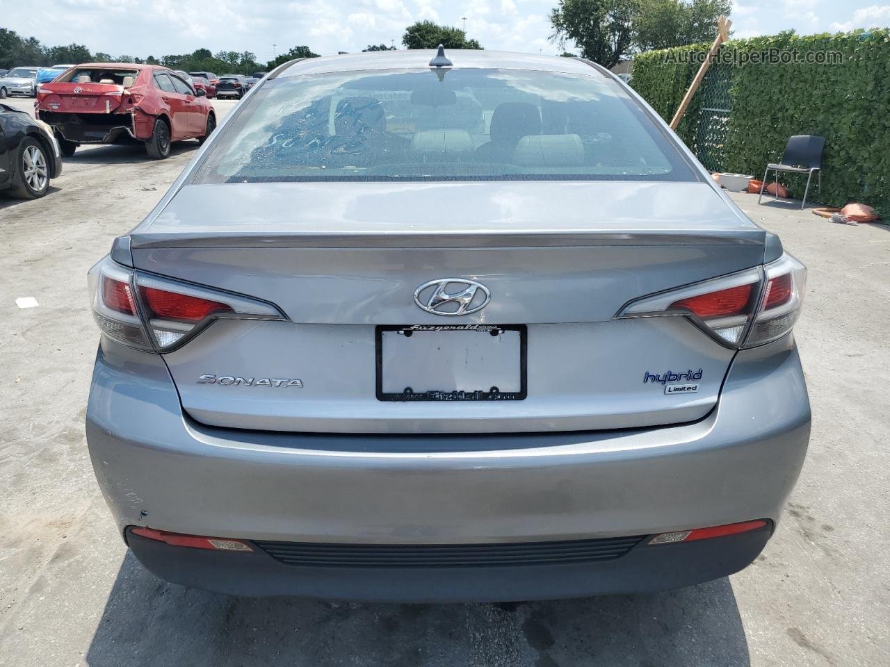 2017 Hyundai Sonata Hybrid Gray vin: KMHE34L12HA044639