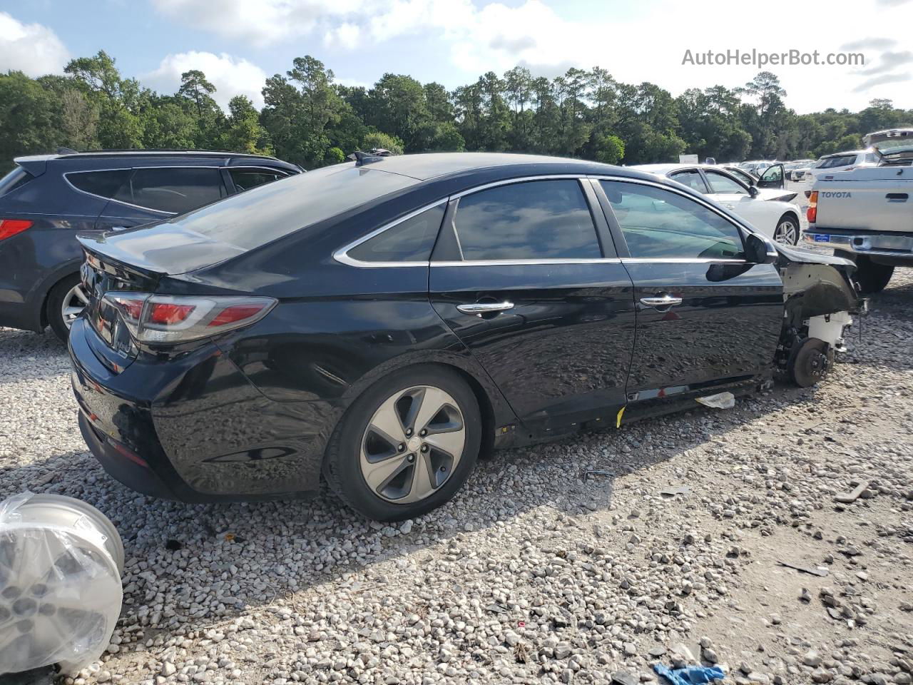 2017 Hyundai Sonata Hybrid Black vin: KMHE34L12HA050540