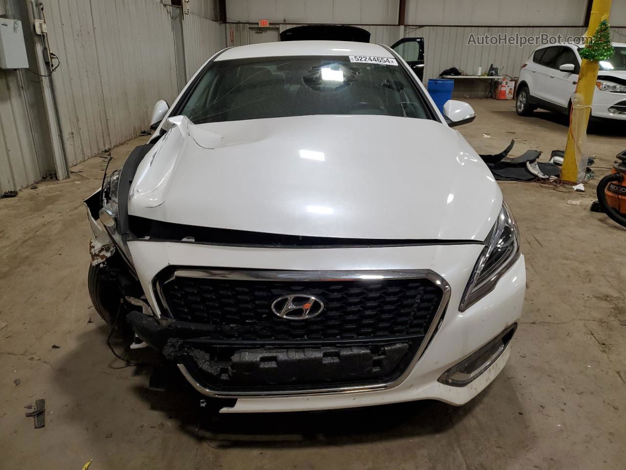 2017 Hyundai Sonata Hybrid White vin: KMHE34L14HA044836