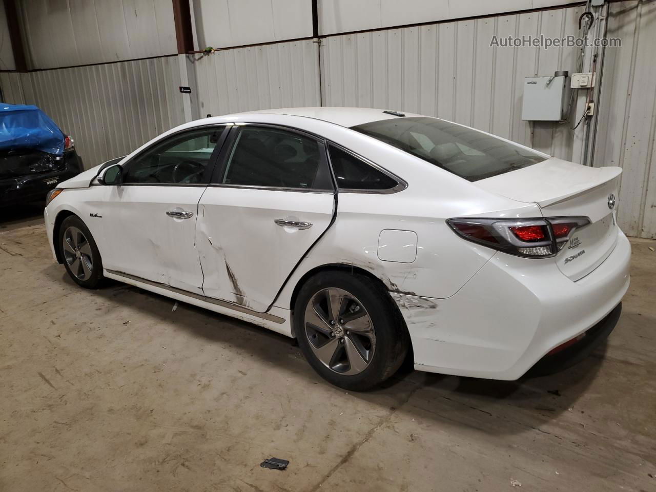 2017 Hyundai Sonata Hybrid White vin: KMHE34L14HA044836