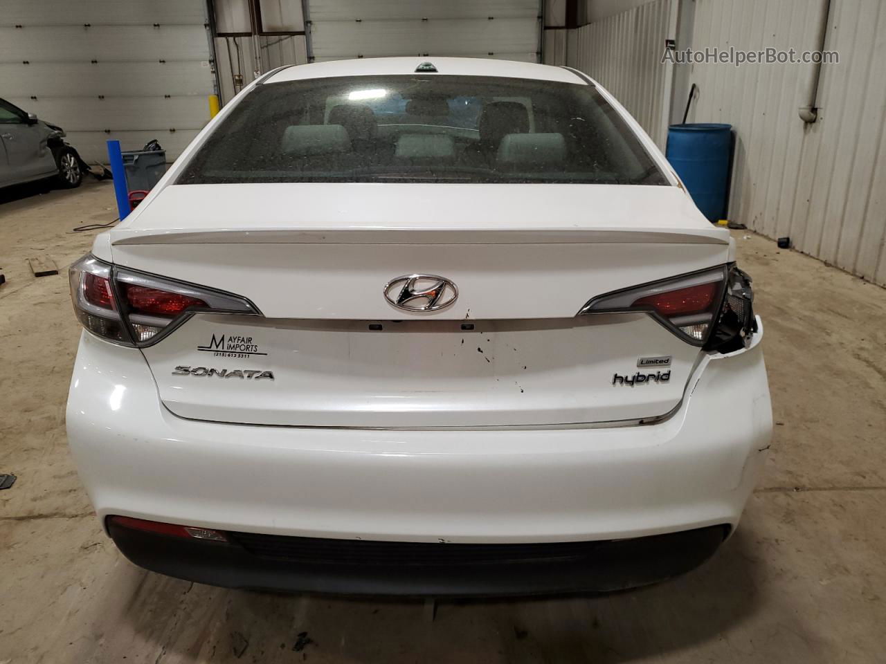 2017 Hyundai Sonata Hybrid White vin: KMHE34L14HA044836