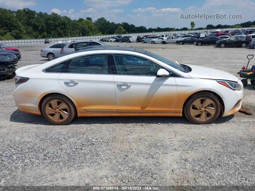 2017 Hyundai Sonata Hybrid Limited White vin: KMHE34L16HA050847