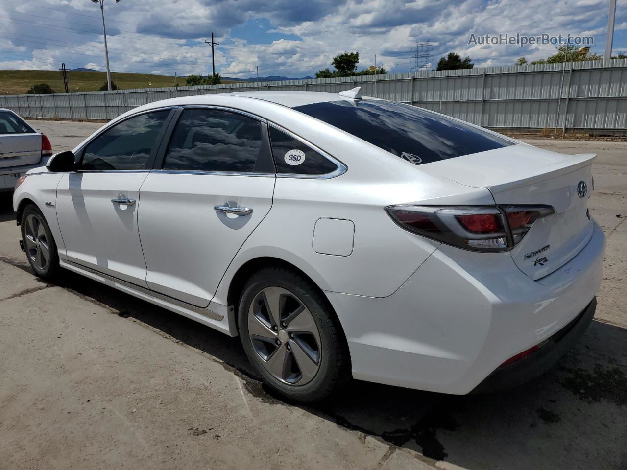 2017 Hyundai Sonata Hybrid White vin: KMHE34L34HA066787