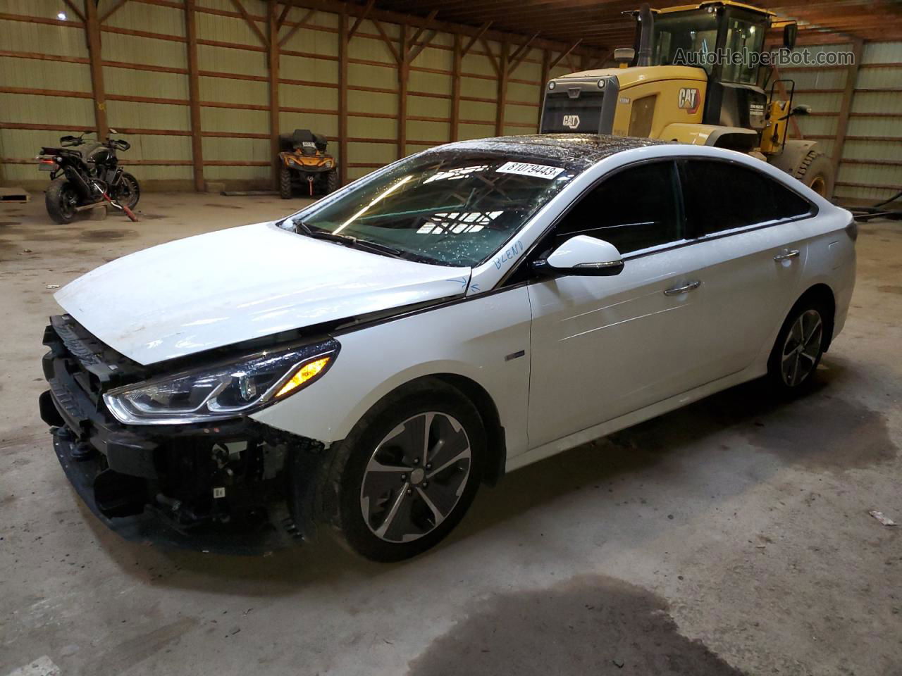 2018 Hyundai Sonata Hybrid White vin: KMHE34L38JA078625