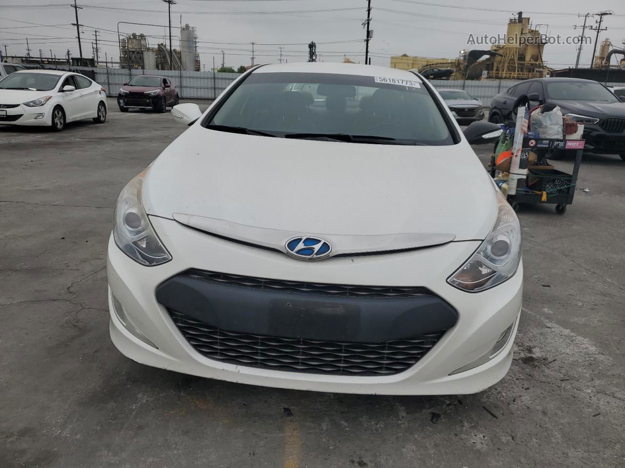 2013 Hyundai Sonata Hybrid White vin: KMHEC4A42DA099888