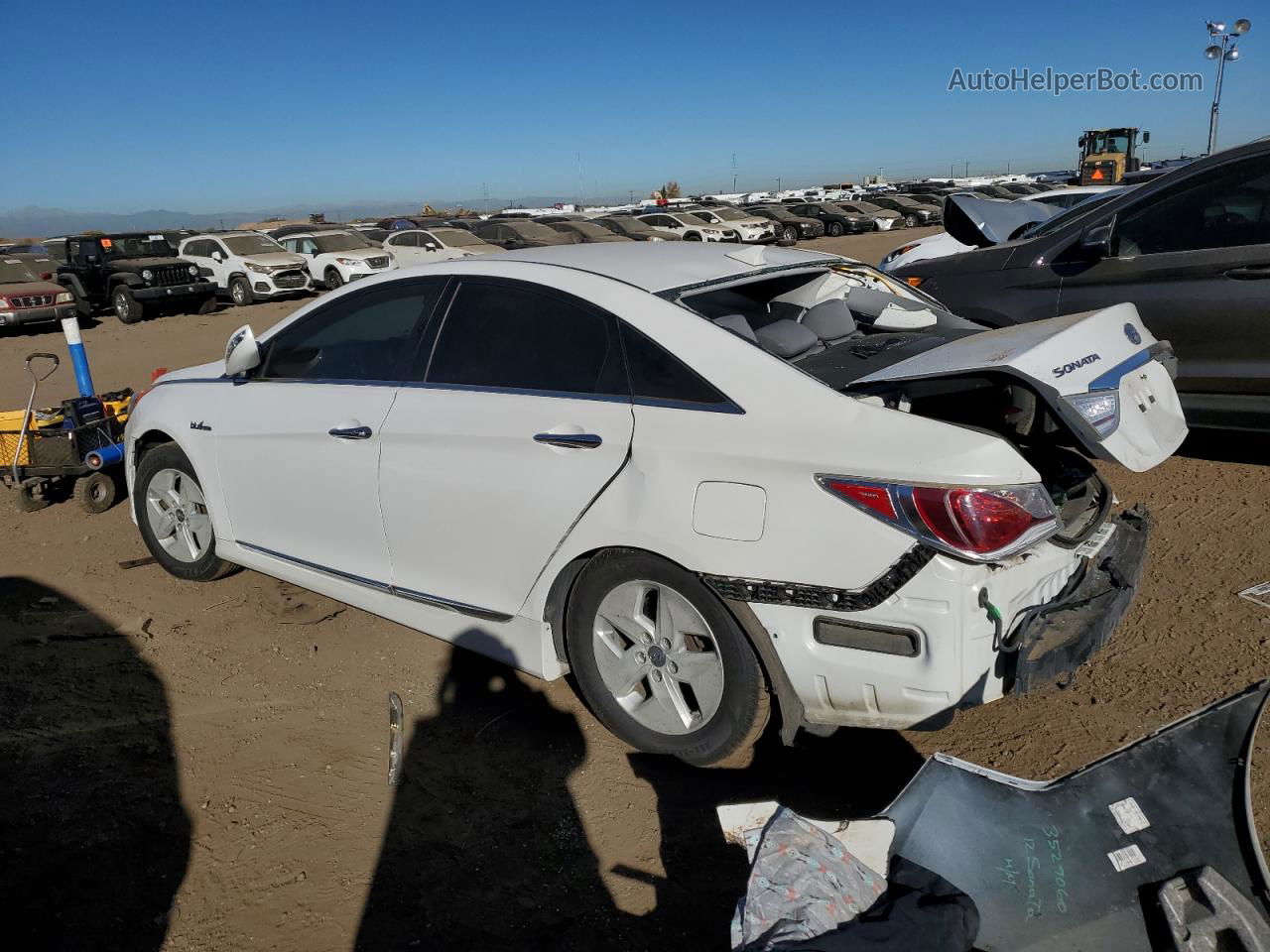 2012 Hyundai Sonata Hybrid White vin: KMHEC4A43CA030299