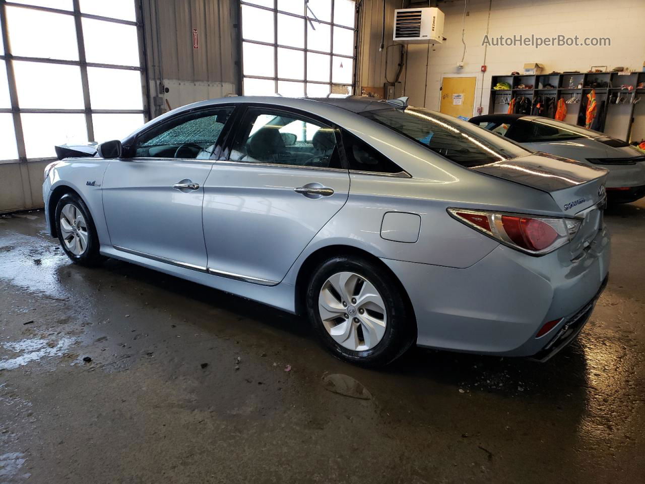 2013 Hyundai Sonata Hybrid Blue vin: KMHEC4A43DA086096