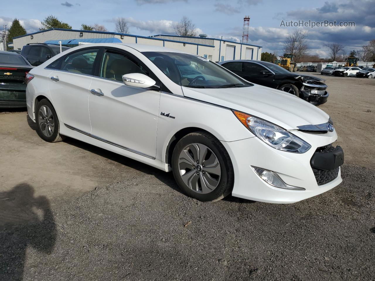 2013 Hyundai Sonata Hybrid White vin: KMHEC4A44DA075981