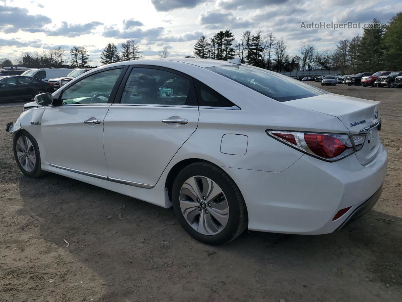 2013 Hyundai Sonata Hybrid White vin: KMHEC4A44DA075981