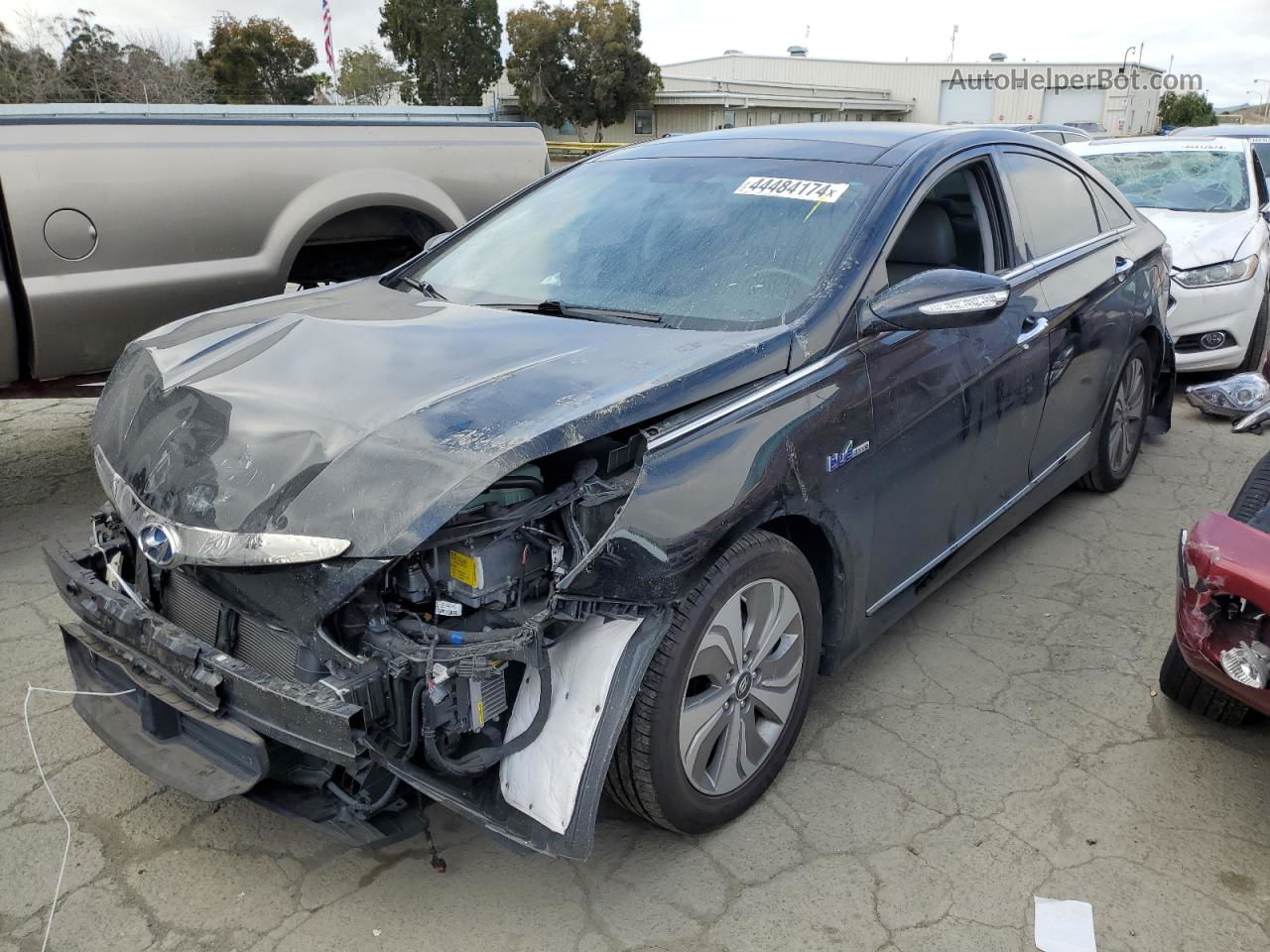 2013 Hyundai Sonata Hybrid Black vin: KMHEC4A44DA076872