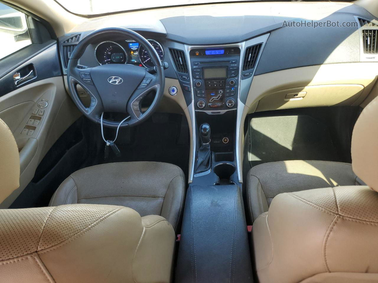 2012 Hyundai Sonata Hybrid Белый vin: KMHEC4A45CA034449