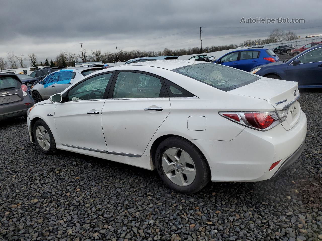 2012 Hyundai Sonata Hybrid White vin: KMHEC4A45CA035424