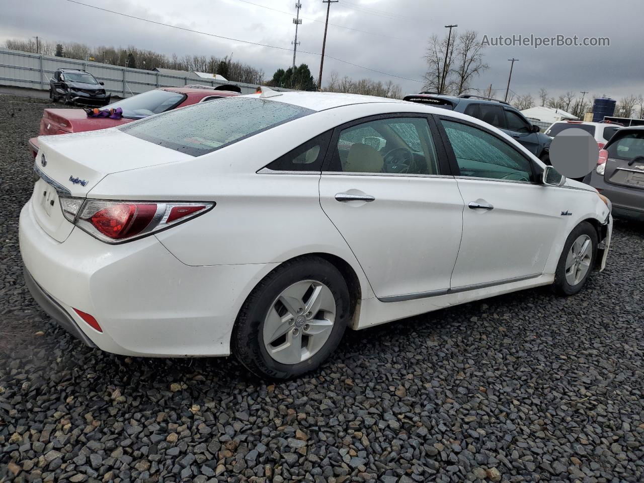 2012 Hyundai Sonata Hybrid White vin: KMHEC4A45CA035424