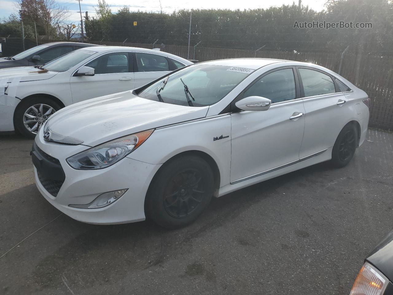 2013 Hyundai Sonata Hybrid White vin: KMHEC4A46DA074508