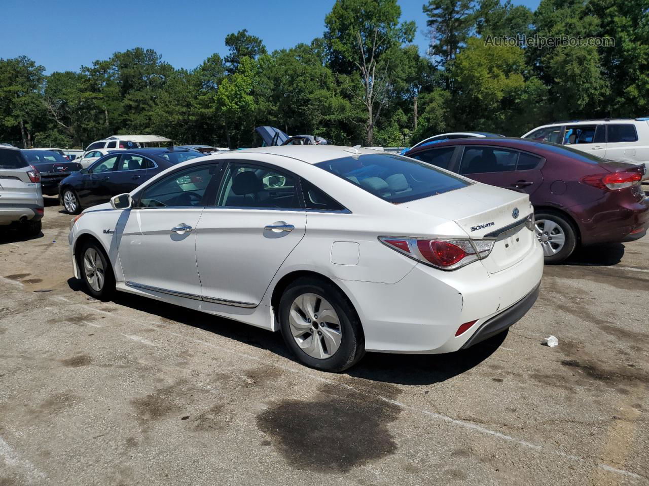 2013 Hyundai Sonata Hybrid White vin: KMHEC4A47DA051108