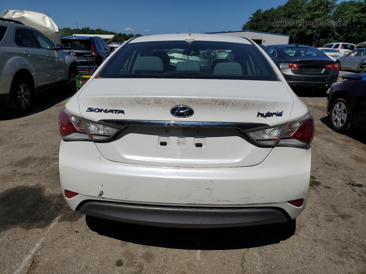 2013 Hyundai Sonata Hybrid White vin: KMHEC4A47DA051108