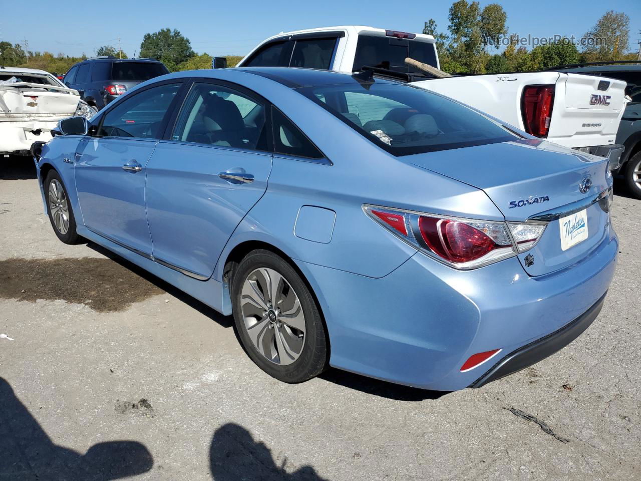 2013 Hyundai Sonata Hybrid Blue vin: KMHEC4A47DA067261