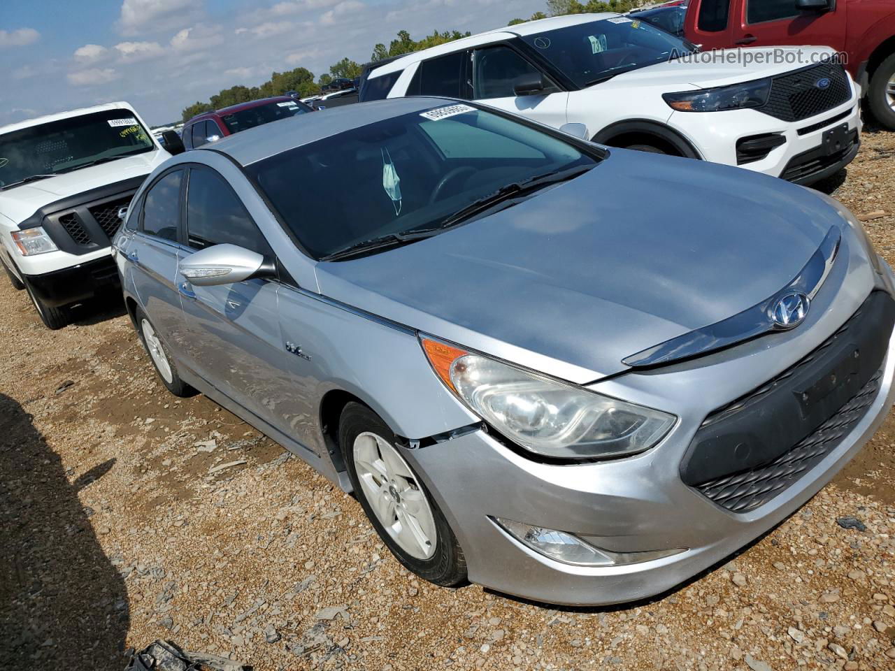 2012 Hyundai Sonata Hybrid Silver vin: KMHEC4A48CA026233