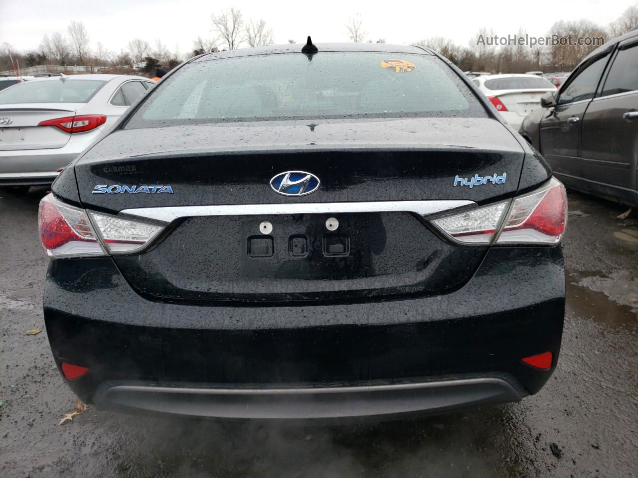 2015 Hyundai Sonata Hybrid Black vin: KMHEC4A48FA127647