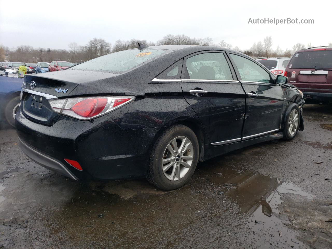 2015 Hyundai Sonata Hybrid Black vin: KMHEC4A48FA127647