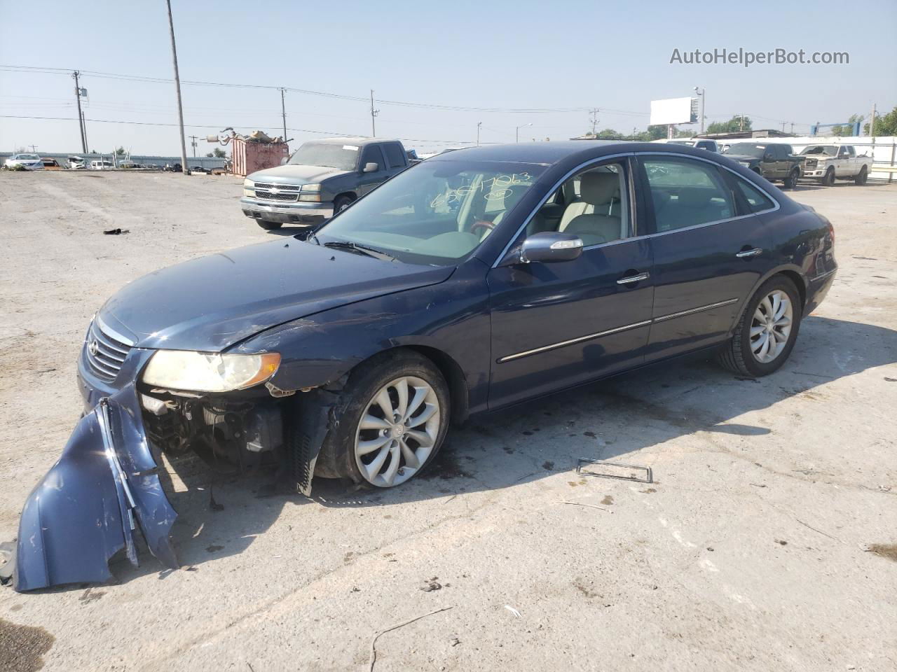 2008 Hyundai Azera Se Синий vin: KMHFC46F18A272790